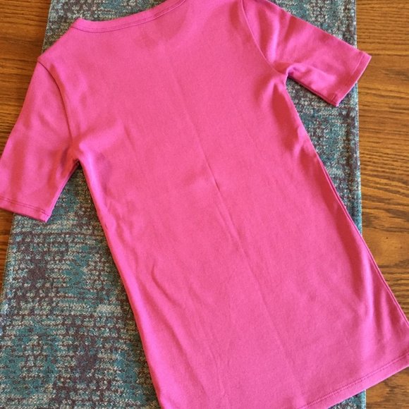 J. Crew Perfect Fit T-shirt Women's Size XXS Pink/Purple - Picture 4 of 7